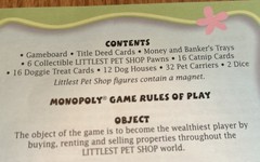 2007 Hasbro Littlest Pet Shop Edition Monopoly Board Game 6 Pets COMPLETE Nice!