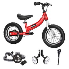 Balance Bike 16 inch 1 Kids 14 inch Red Pedal Training Wheels Brakes OHIIK Years