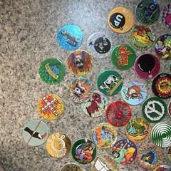 Vintage Pogs Lot Various 1990s holographic & tubes