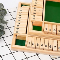 4-Player 10 Number Shut The Box Dice Game. Family Party Porch Pub Bar Board Game