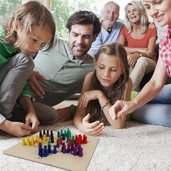 7-In-1 Wooden Board Game Set for Kids Adults, Tabletop Combo Classic Travel Port