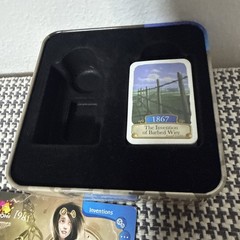 Timeline Inventions Card Game In Tin Asmodee Frederick Henry – 100% COMPLETE
