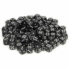 WE Games Black Dice with Rounded Corners – 100 Pack