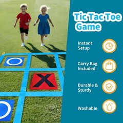 Giant Outdoor Tic Tac Toe Game for Kids Adults Lawn Yard Carnival Playground