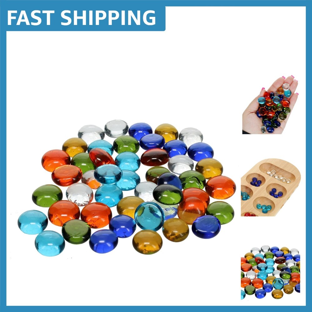 Travel-Ready 48-Pcs Mancala Stones Set – Durable Glass, Perfect Game Accessory
