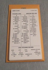 1986 Strat-O-Matic Baseball Printed Storage Envelopes with Stats and Team Logo