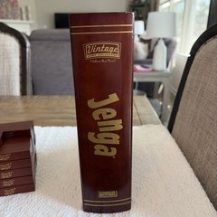 Vintage Collection Jenga Wood Book Box Game Hasbro Parker Bros Game Night