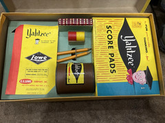 Vtge Yahtzee Game, 8 & up, All pieces believed incl. 1956, E.S. Lowe & Co.