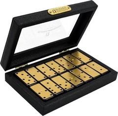 Metal Surface Dominoes Set Double 6 for Adults and Kids – Classic 28Pieces Go…
