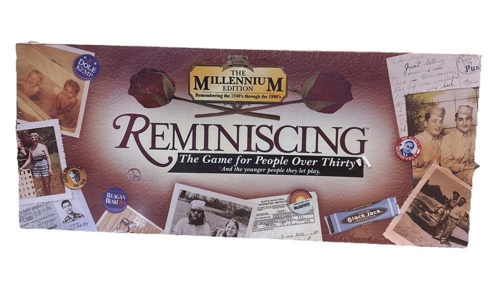 Reminiscing Board Game for People Over Thirty 1940s-1990s Trivia New Old Stock