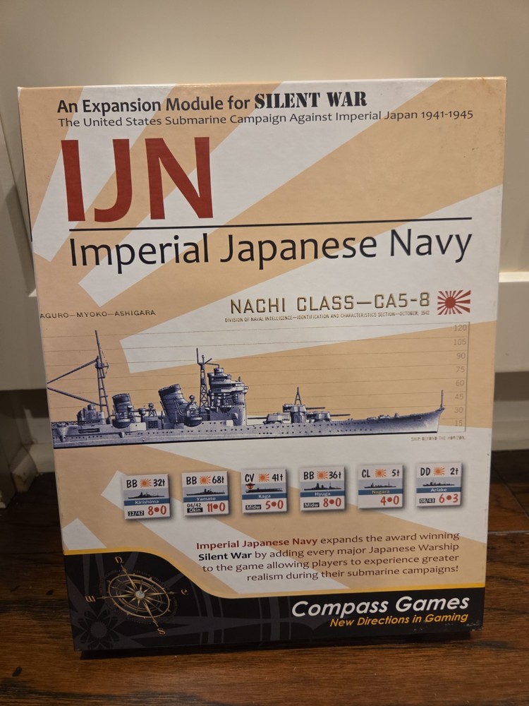 COMPASS GAMES IJN IMPERIAL JAPANESE NAVY WWII COMPLETE GAME. Partially Punched