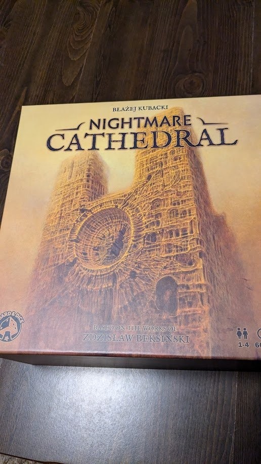 Nightmare Cathedral board game +Cat mini, fully sleeved