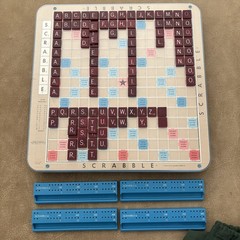 Vintage 1977 Scrabble Deluxe Edition Set Board Turntable Selchow Righter