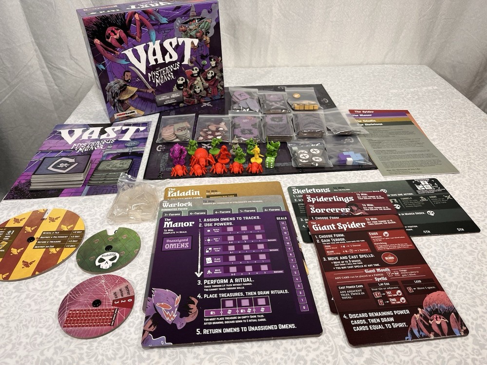 Leder Games: Vast: The Mysterious Manor – Board Game – [Lightly Played] Complete