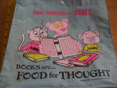 Pink Panther and sons 1985 tote reading book bag canvas VINTAGE