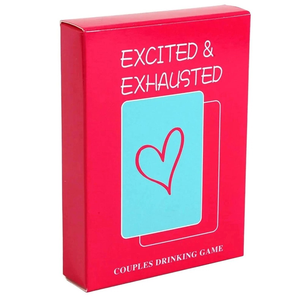 Excited and Exhausted Card Game Couples Drinking Games