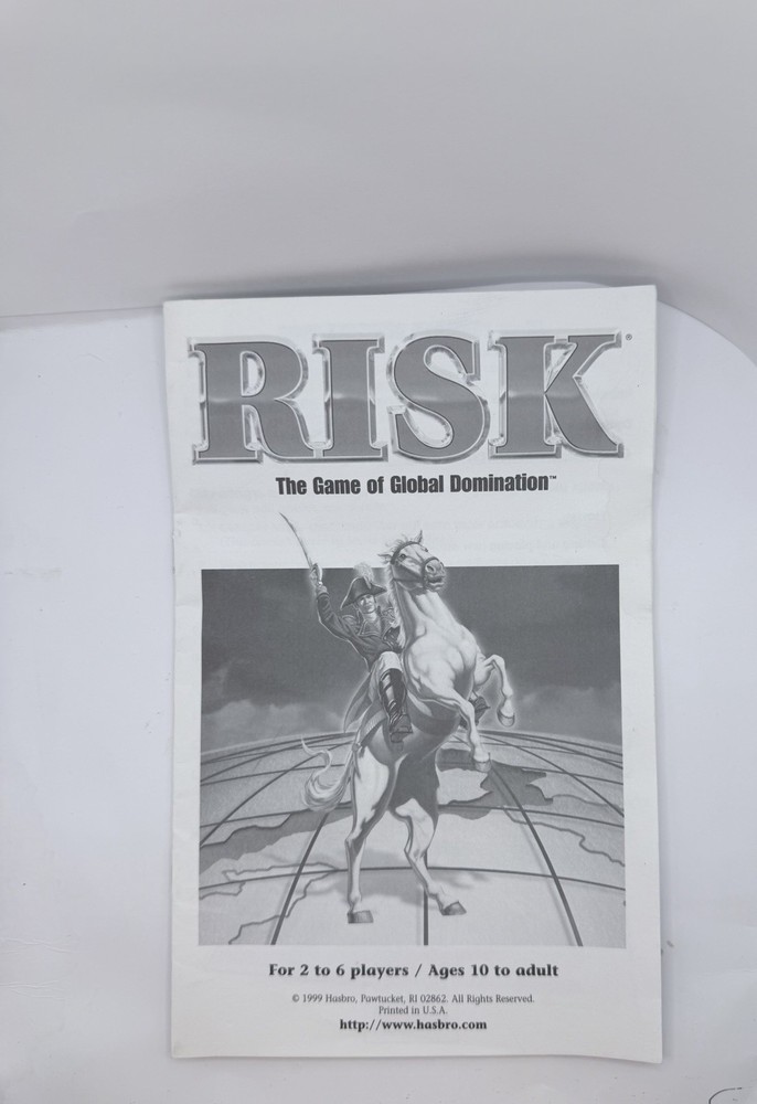 1999 Risk The Game Of Global Domination Instruction Manual Only