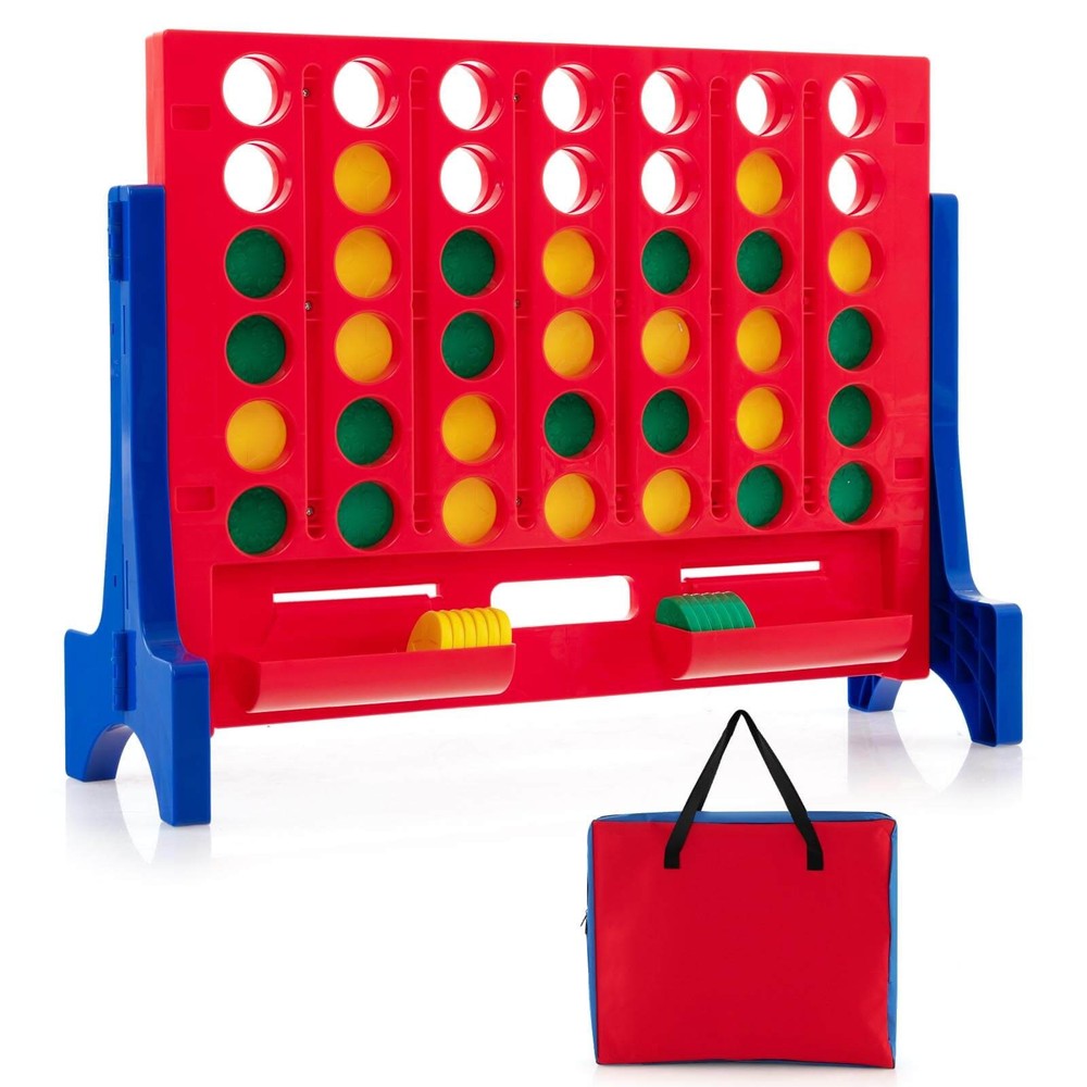 Wall Mounted or Tabletop Giant 4 in a Row Jumbo 4-to-Score Connect Game Set