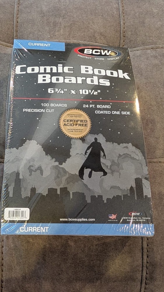 BCW Comic Book Boards Current 6 3/4x 10 1/2 (100 per pack)