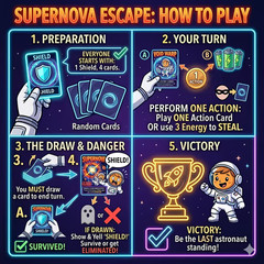 SuperNova Escape The Cosmic Survival Card Game * First Offering Only 8 Lots * +?