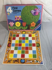 4 First Games by Ravensburger 1988, 2-6 Players, Children Ages 3-8 Kids Complete