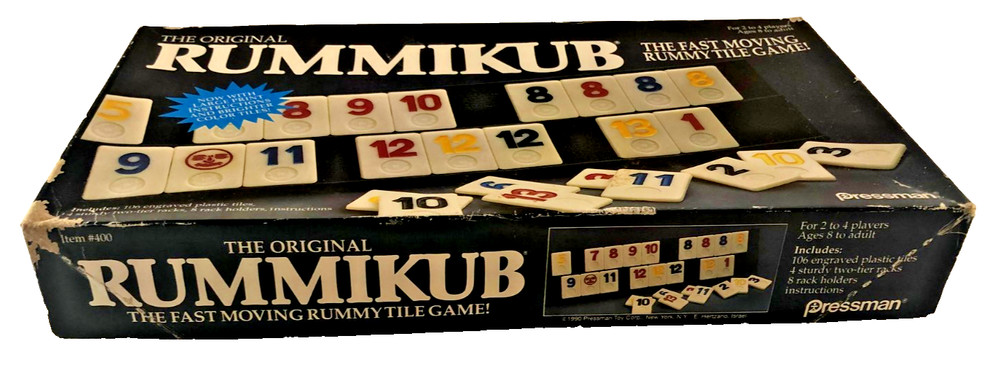 Pressman 1990 RUMMIKUB The Fast Moving Rummy Tile Game COMPLETE