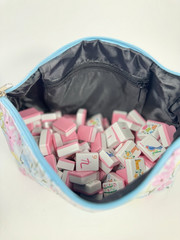 Mahjongolé 2026 American Mahjong Tile Set 160 Pink Tiles Floral Bag Open Box