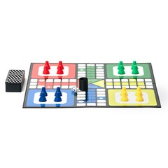 Premium Ludo Board Game Quad-Fold 20″x20″ Size Family Fun