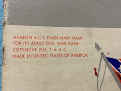 CIVIL WAR, VINTAGE 1961 AVALON HILL GAME, AS IS/ FREE POSTAGE!!!!