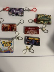 Lot of 12 Vintage Mini Board Game Keychains Mattel Hasbro 90’s Sweet N Fun