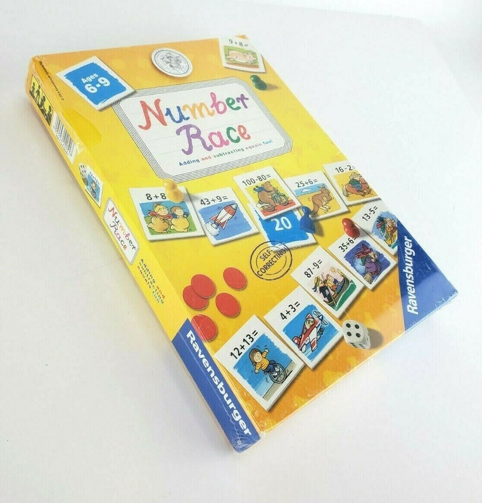 Ravensburger Self Correcting Number Race Game Addition & Subtraction Ages 6-9