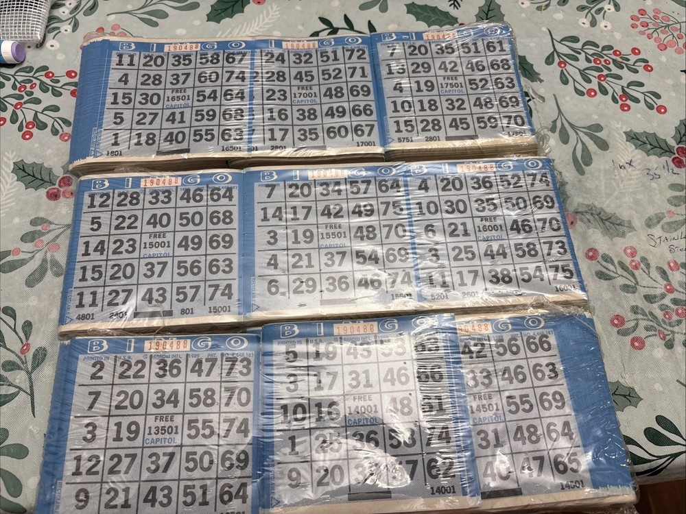 New Vintage Bingo Paper Sheets Many Pcs. 5 1/2 Pounds