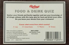 Ridley’s Games Games Room Food and Drink Trivia Quiz New