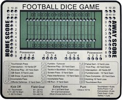 Football Dice Game – Tabletop Wooden Board Game with Scoring Track for Family Fu