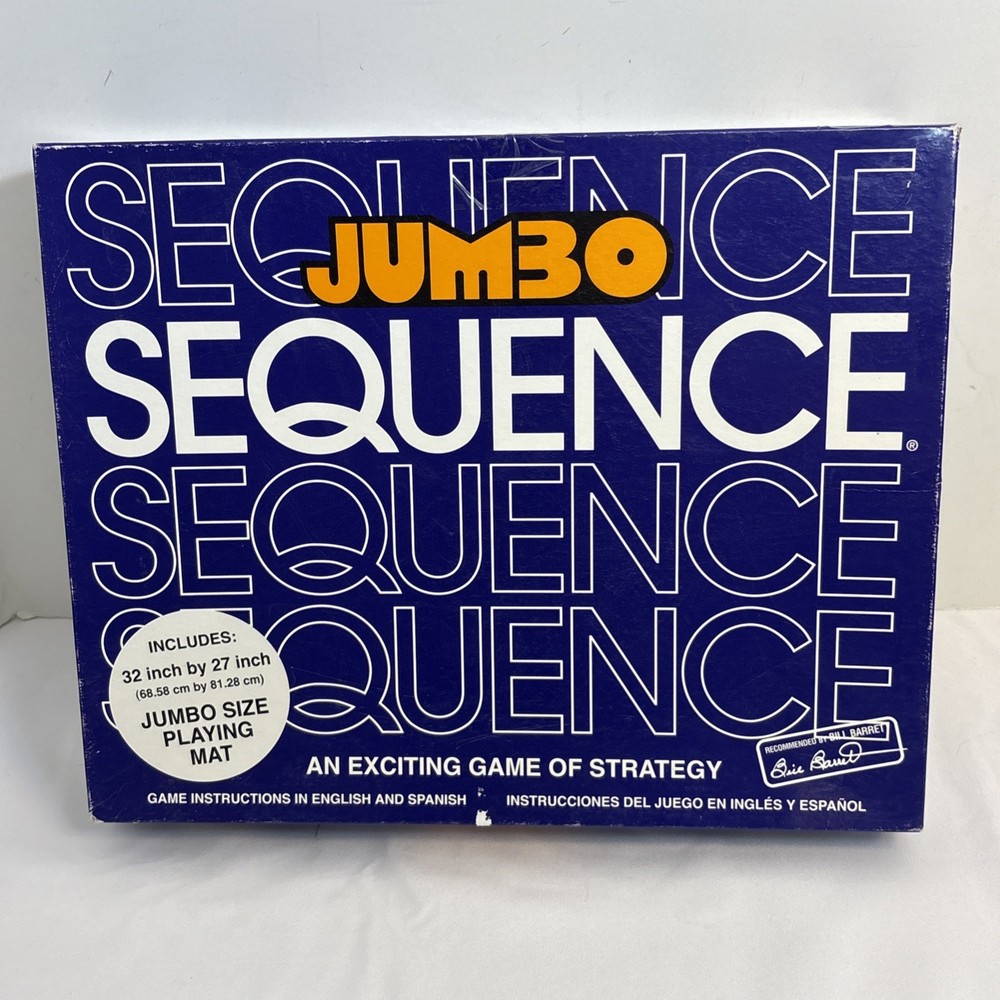 The Original Jumbo Sequence Board Game with Foldable 32″x27″ Mat COMPLETE