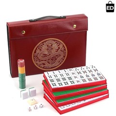Complete Chinese Mahjong Game Set – 146 Large Tiles with Travel Case & Manual