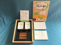 Pre-Owned 14 Years to Adult Full Size Game of Things Card/Board Game in Wood Box
