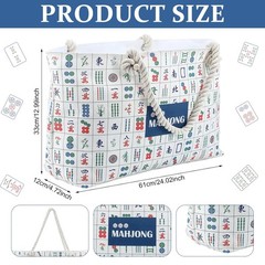 Mahjong Carrying Case Bag for Tiles and Racks 24x13x4.7 Inch American Set