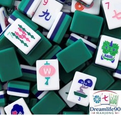 DARK GREEN – 4 Layer Acrylic Mahjong Tiles Full American Set 160 Tiles US SELLER