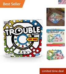 Vibrant Classic Trouble Family Game Tin