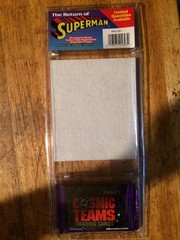 Pogs DC Sky caps The Return of Superman and 2 packs Cosmic teams cards