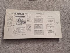 Public Assistance Board Game (1980) Nearly Complete w/ Manual