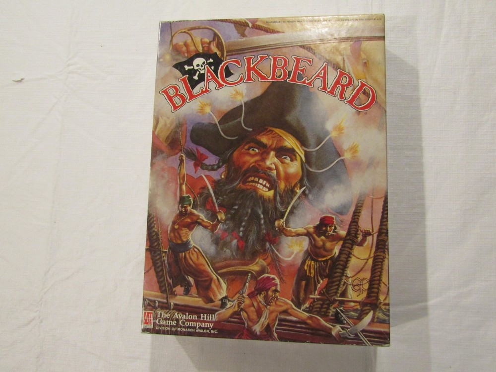 Avalon Hill 1991: BLACKBEARD – Game of Piracy in the Golden Sail Age (PUNCHED)