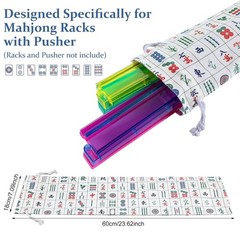 Mahjong Carrying Case Bag for Tiles and Racks 24x13x4.7 Inch American Set