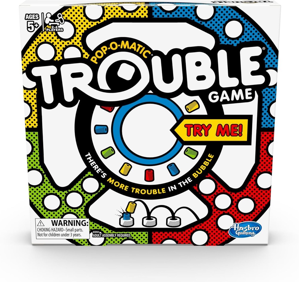 Hasbro Trouble Board Game, Board Game for 2 to 4 Players, for Kids Ages 5 and Up