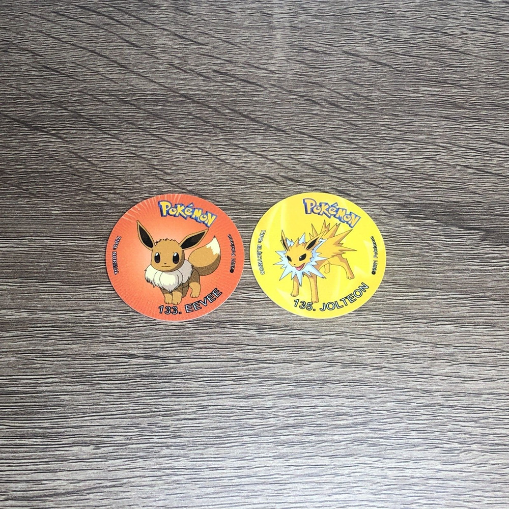 Pokemon Pogs Lot Tazos Sabritas Taps Eevee Jolteon Nintendo 2021 Mexico Bundle 2