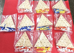 peg board game tricky triangle bulk lot of 10 games