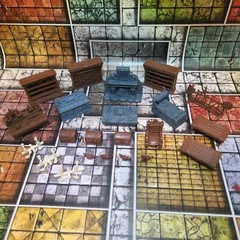 HEROQUEST Complete FURNITURE Set NEW!! Usable As DND Dungeon Terrain Lot