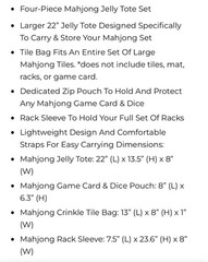 Case-Mate Mahjong Jelly Tote 4pc Set Card Pouch Rack Sleeve Tile Bag Pink NEW