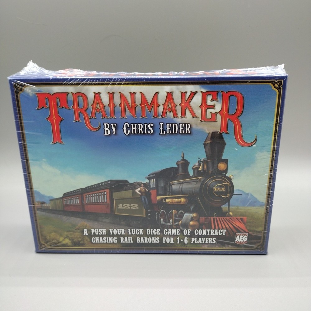 Trainmaker Board Card Dice Game Chris Leder AEG Railroad Push Your Luck Trains